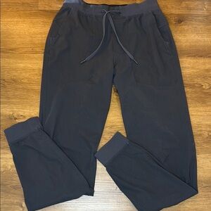 Lululemon Men’s Slate Gray Black Elastic Waist Pull Tie Joggers Medium